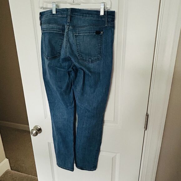 7 For All Mankind Jen 7 Slim Boyfriend Jeans Size 8 Medium Wash Denim - Picture 5 of 6